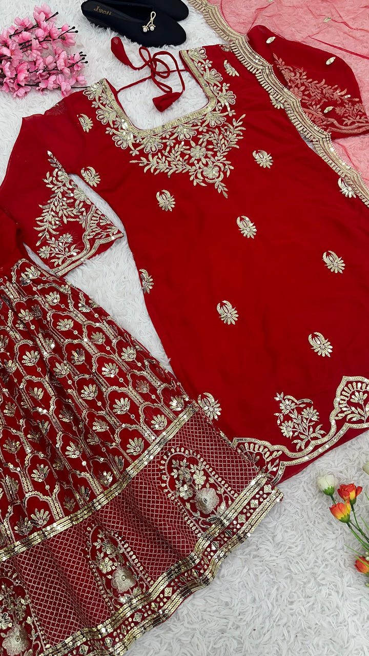 Mohini Georgette Sharara Set