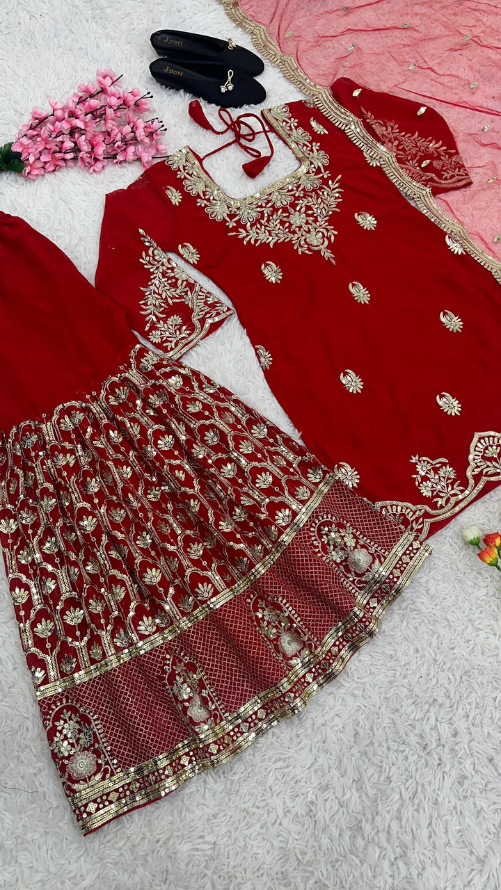 Mohini Georgette Sharara Set