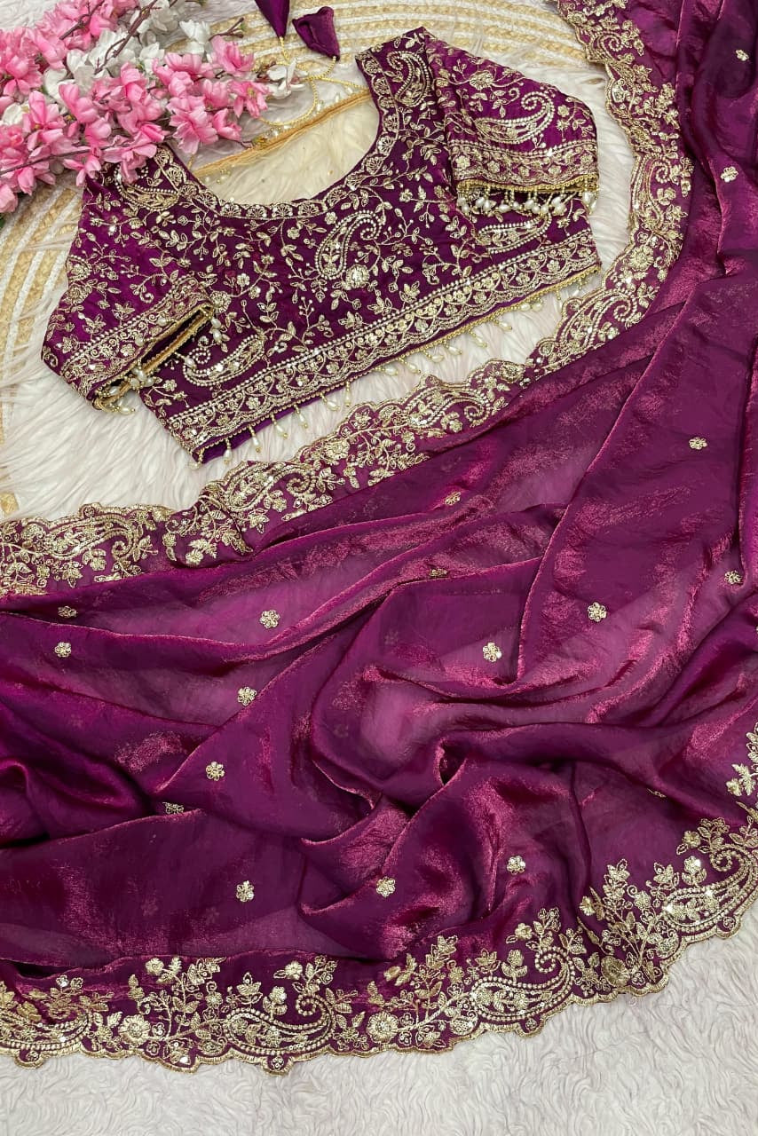 Humming Tune Satin Silk Saree