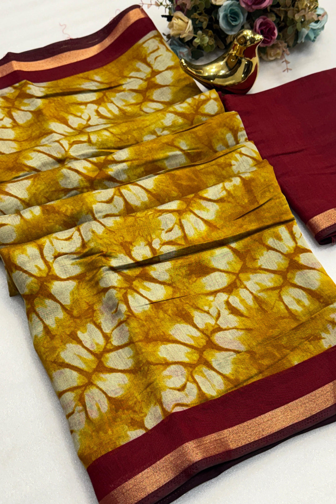 Ethnic With Modern Mangalagiri Silk Saree