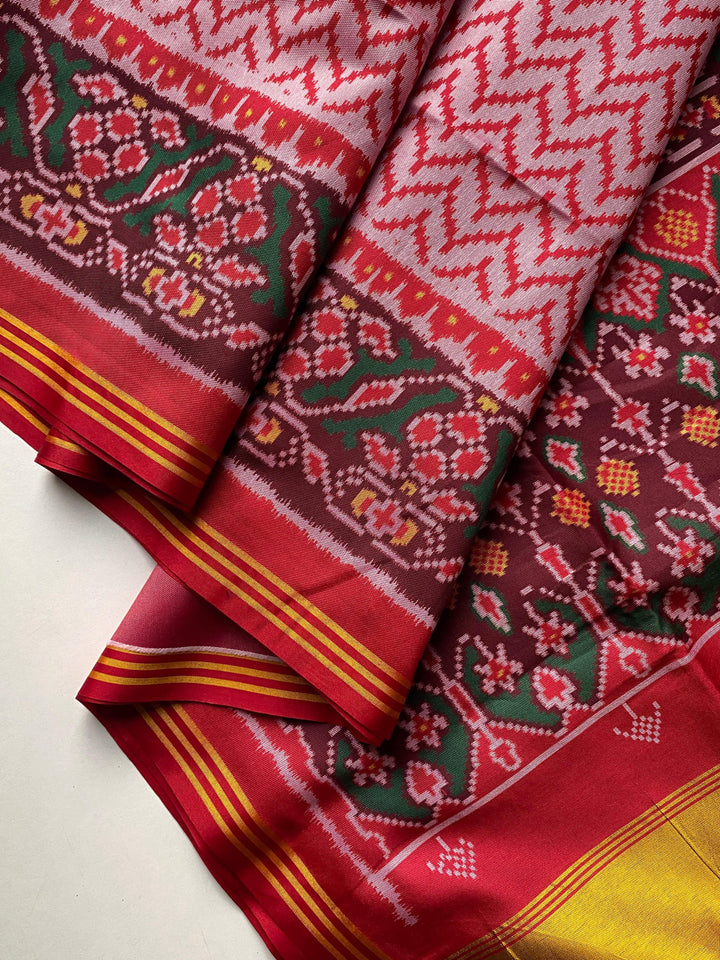 Seraphic Shine Bandhej Patola Silk Saree