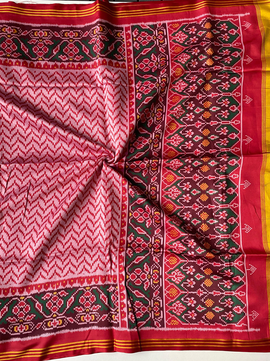 Seraphic Shine Bandhej Patola Silk Saree