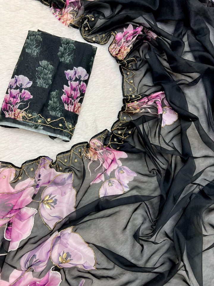 Tales in the Wind Tabby Silk Saree