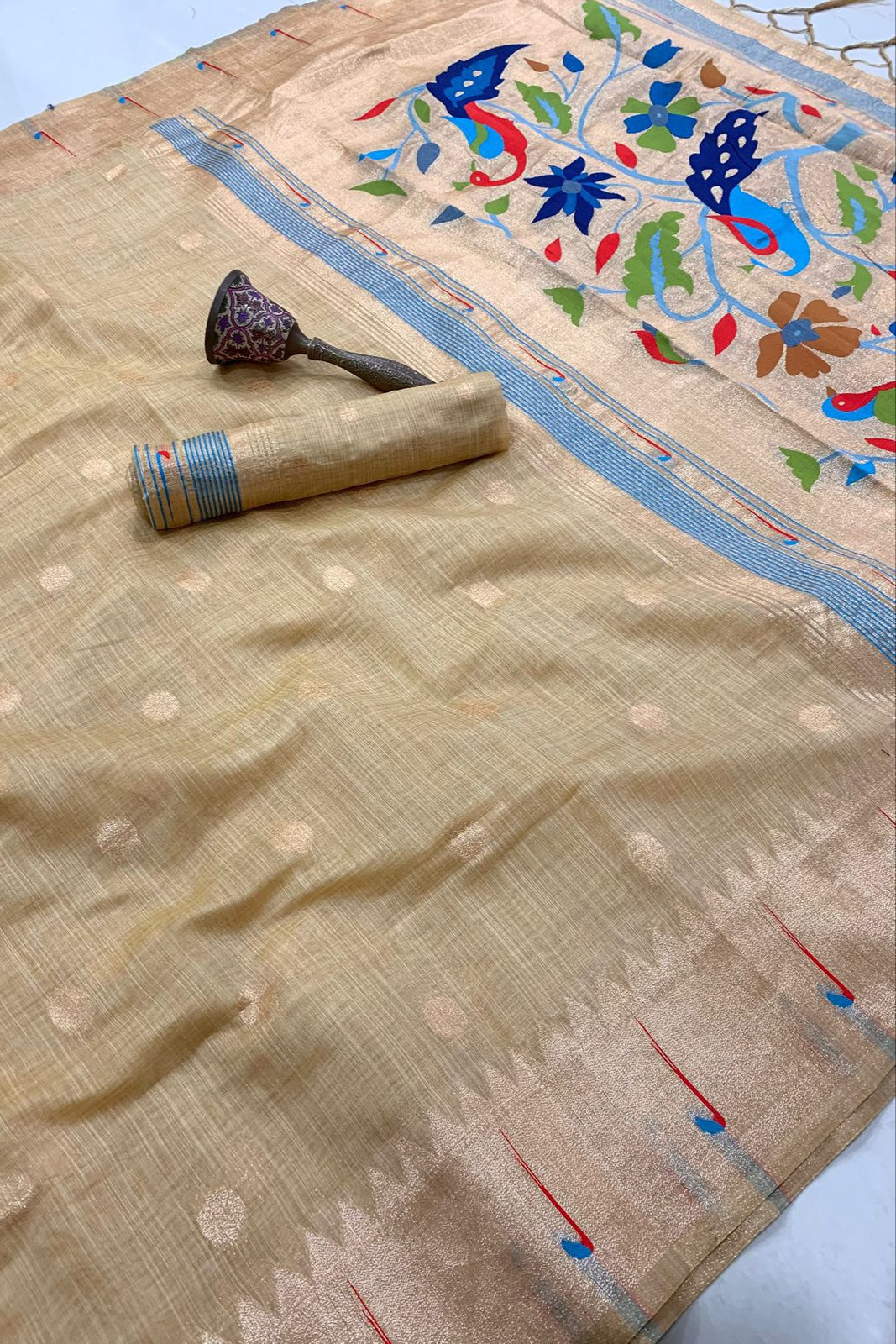 Strings of Serenity Muga Cotton Saree