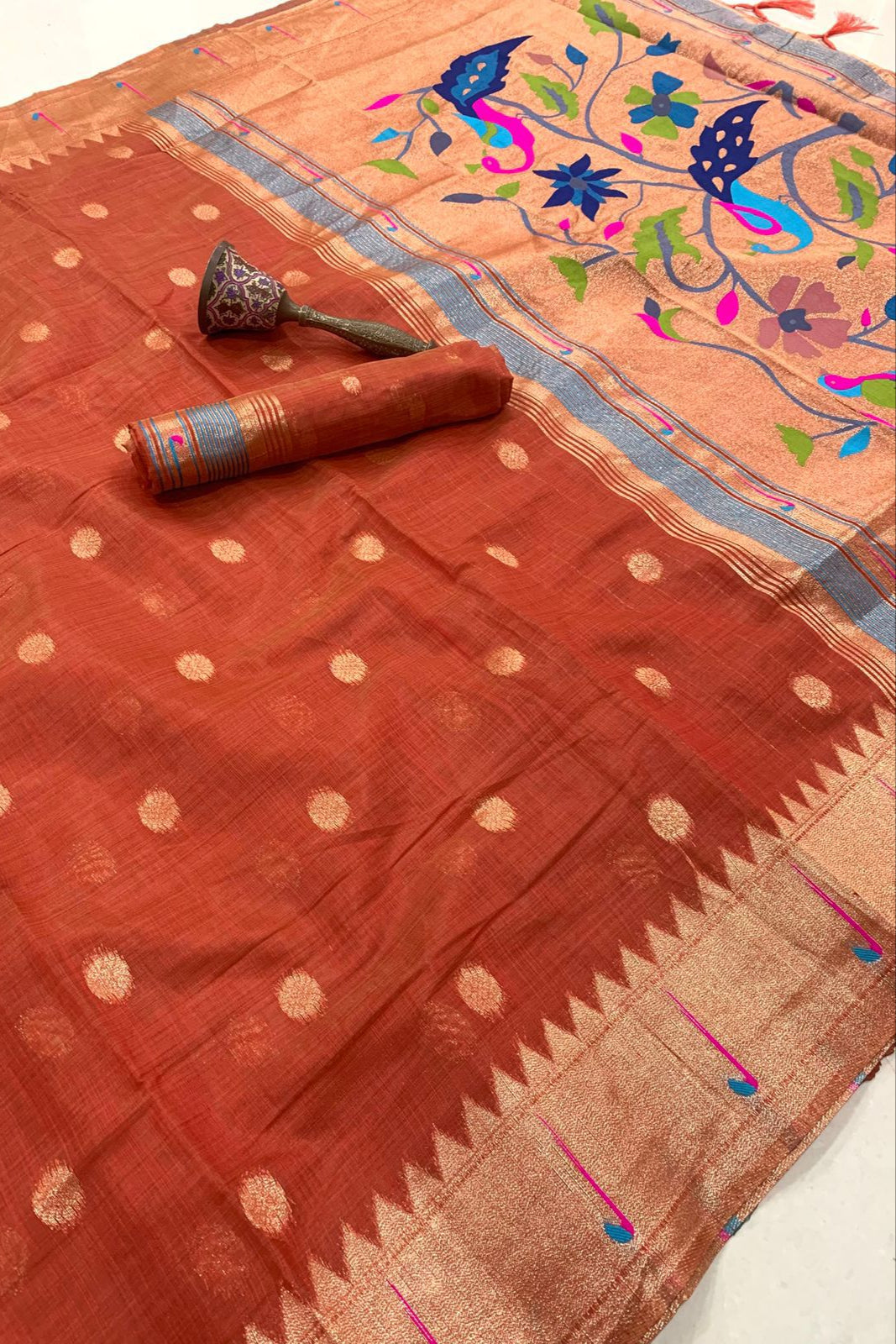 Strings of Serenity Muga Cotton Saree