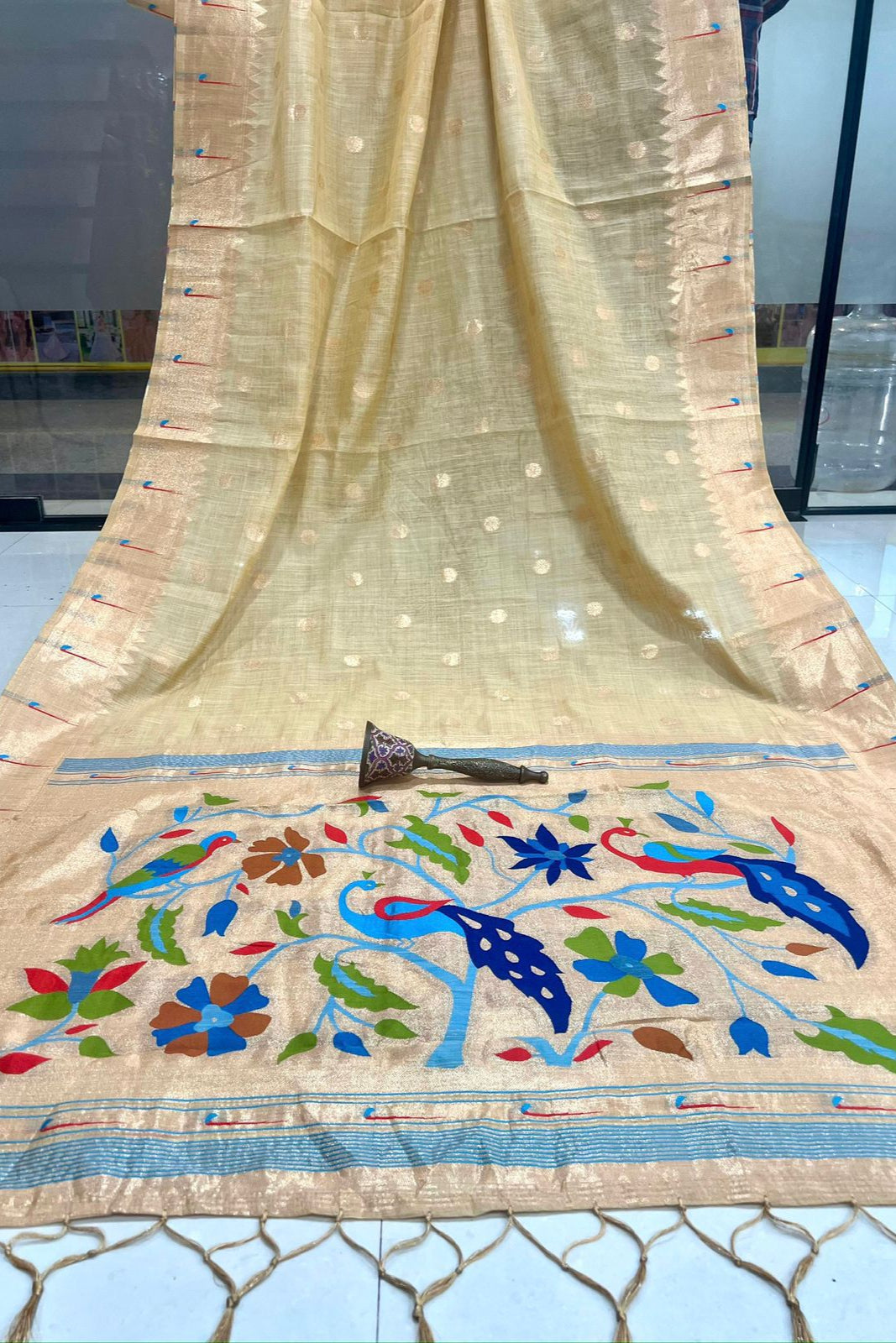 Strings of Serenity Muga Cotton Saree