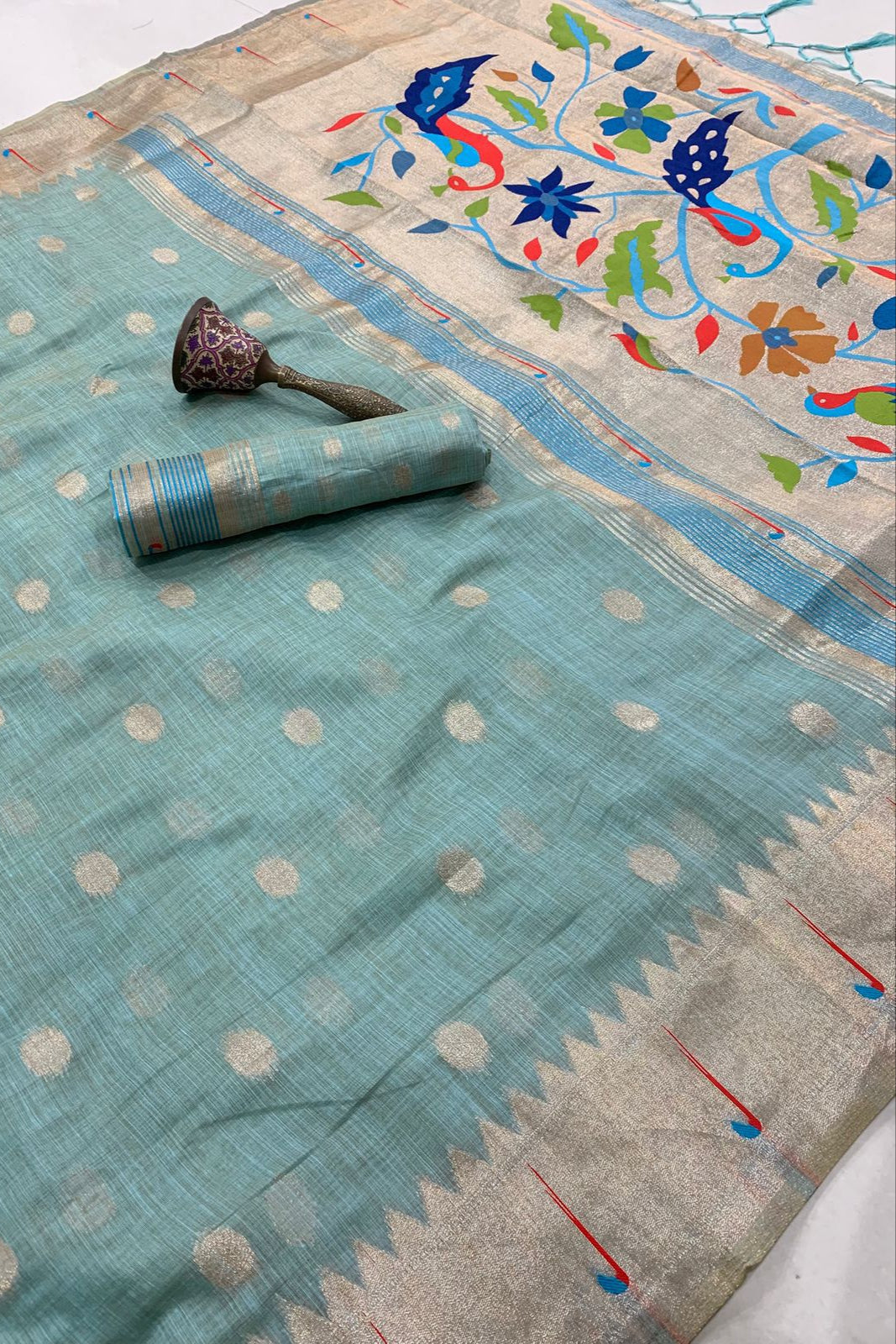 Strings of Serenity Muga Cotton Saree