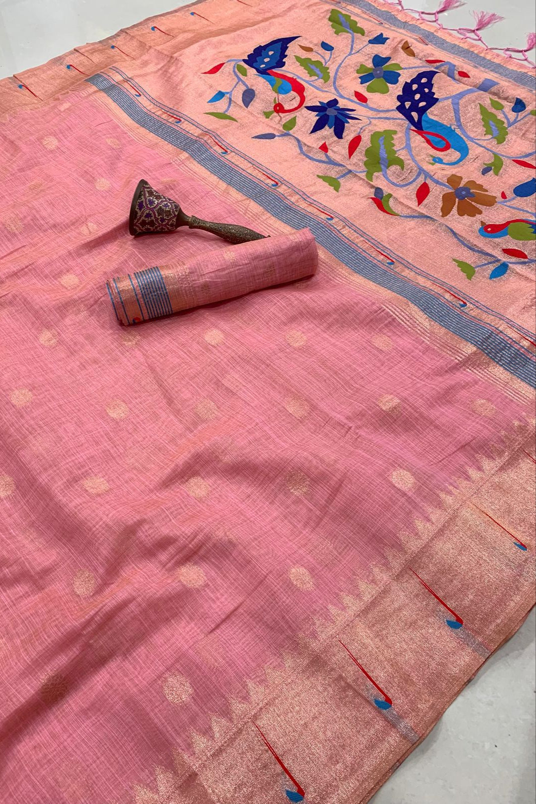 Strings of Serenity Muga Cotton Saree
