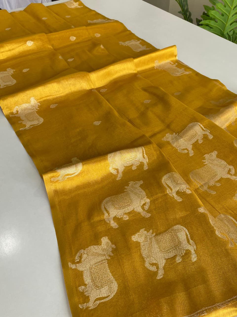 Divine Kamdhenu Tissue Silk Saree