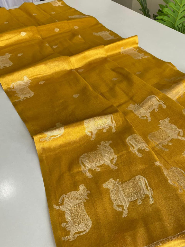 Divine Kamdhenu Tissue Silk Saree