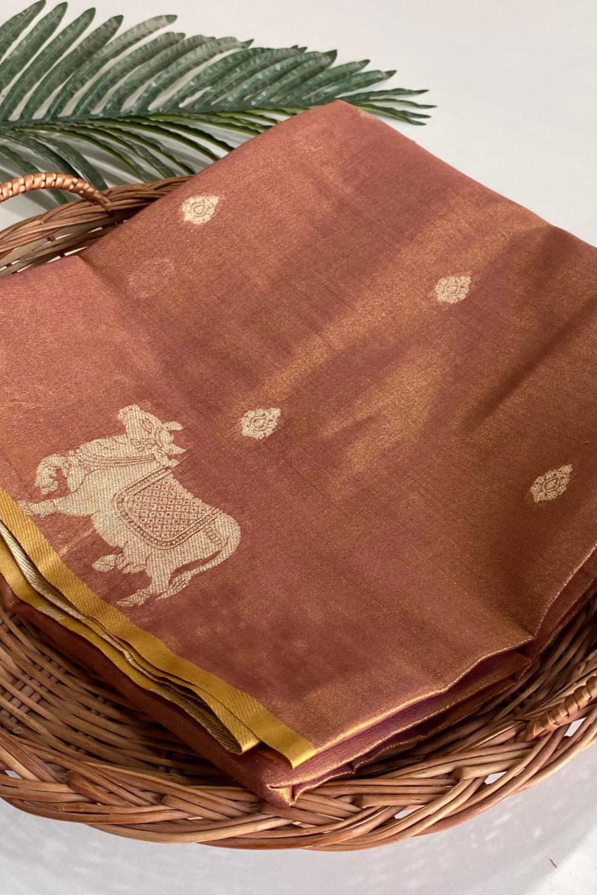 Divine Kamdhenu Tissue Silk Saree