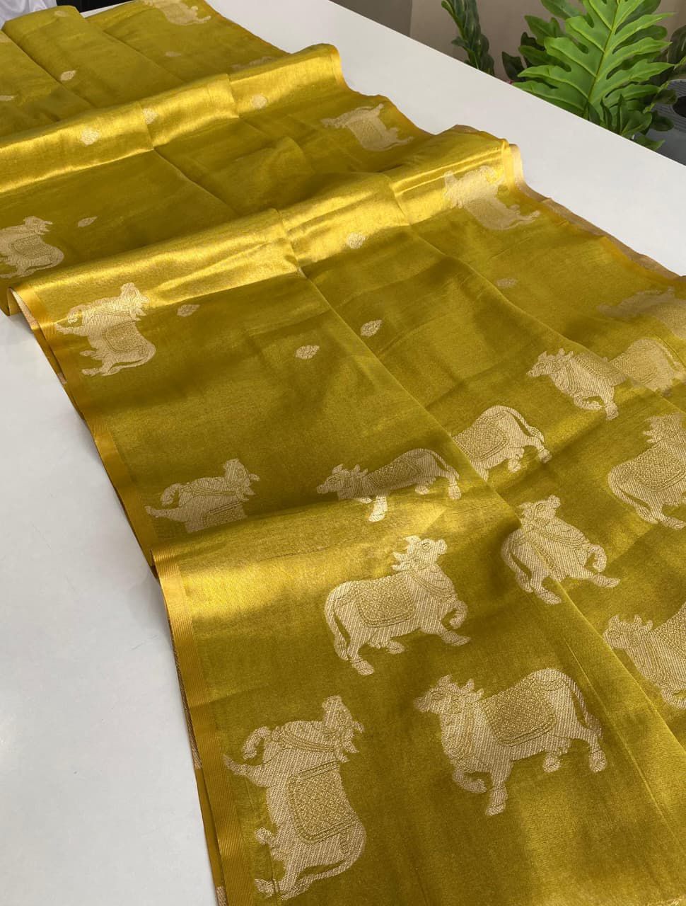 Divine Kamdhenu Tissue Silk Saree