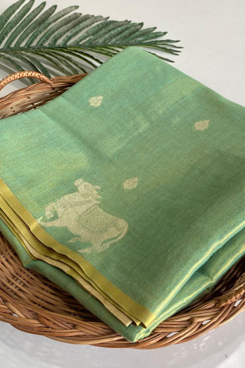 Divine Kamdhenu Tissue Silk Saree