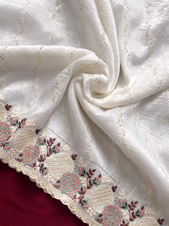 Lustrous Whispers Crush Silk Saree