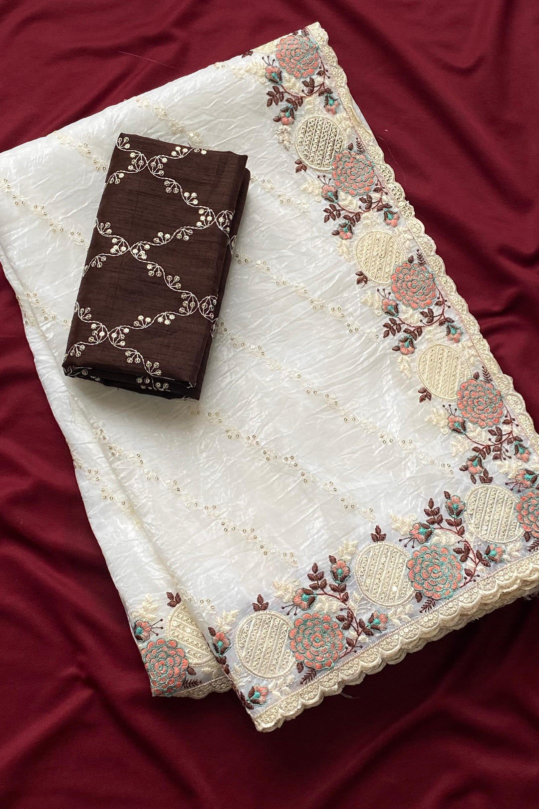 Lustrous Whispers Crush Silk Saree