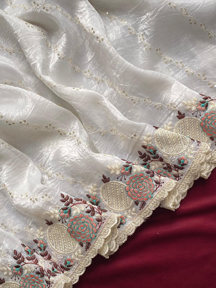 Lustrous Whispers Crush Silk Saree