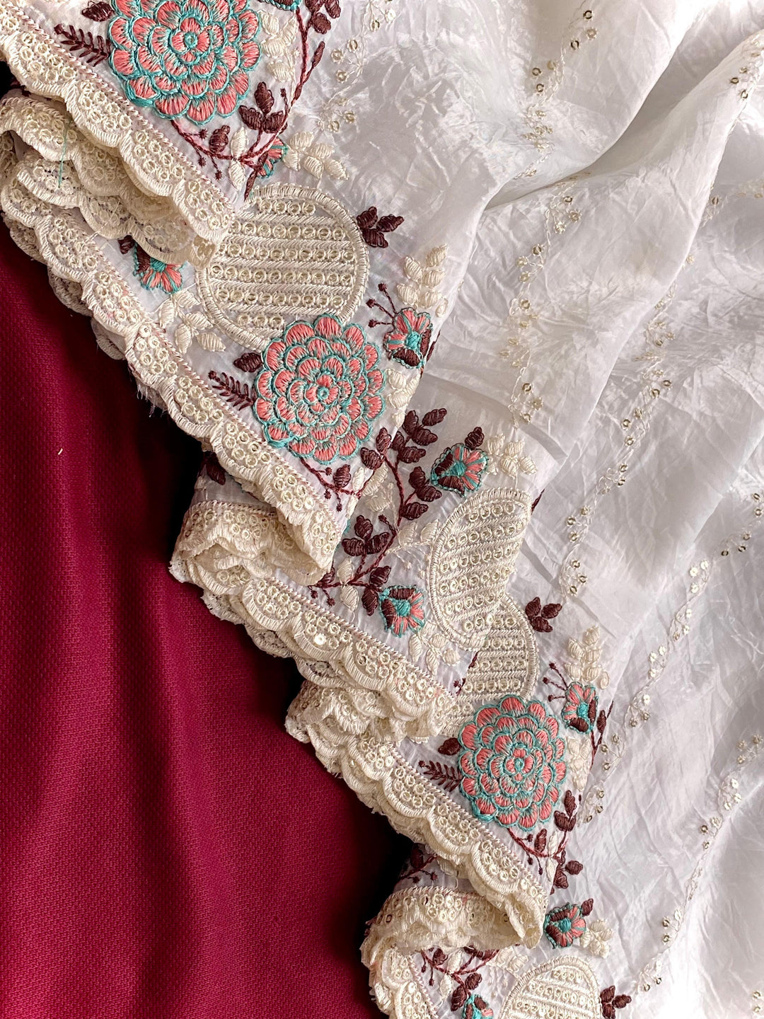 Lustrous Whispers Crush Silk Saree