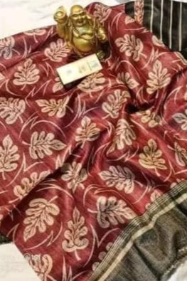 Aabhaangi Ghicha Tussar Silk Saree