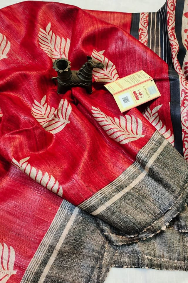 Aabhaangi Ghicha Tussar Silk Saree