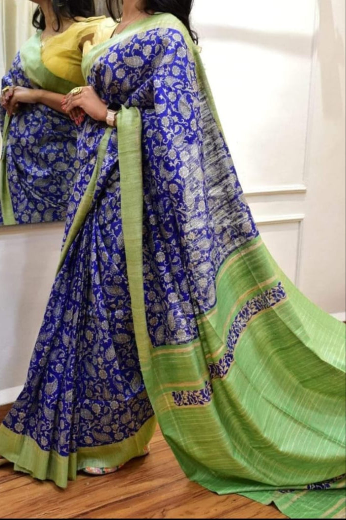Aabhaangi Ghicha Tussar Silk Saree