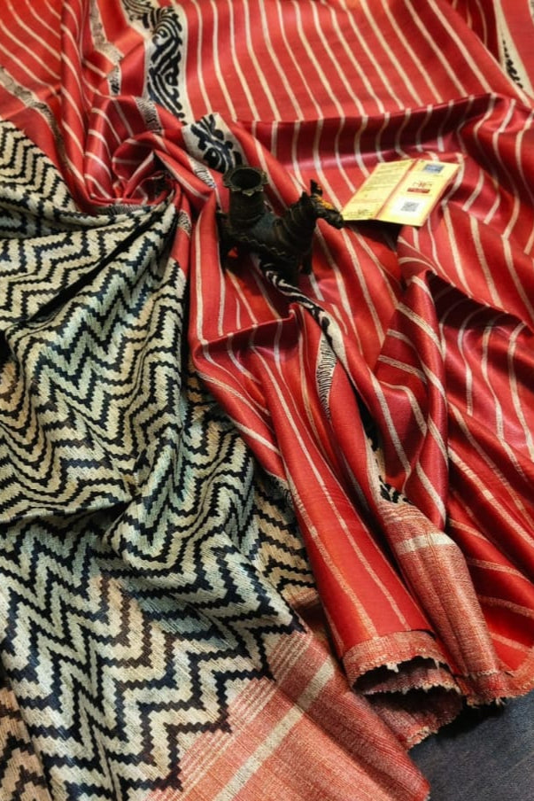 Aabhaangi Ghicha Tussar Silk Saree