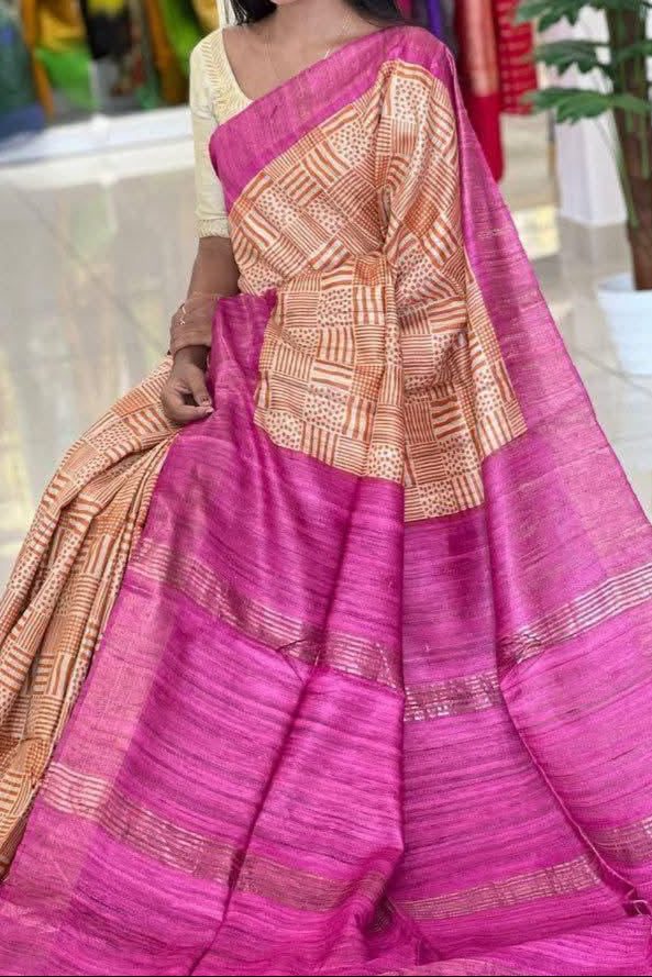 Tussarika Ghicha Tussar Silk Saree