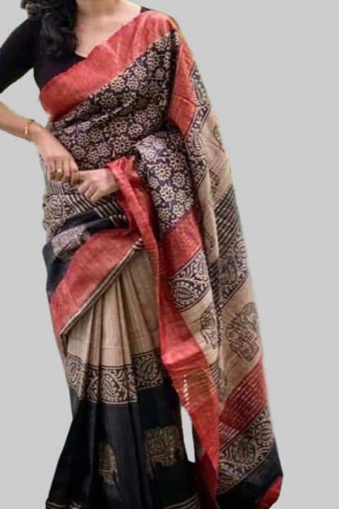 Tussarika Ghicha Tussar Silk Saree