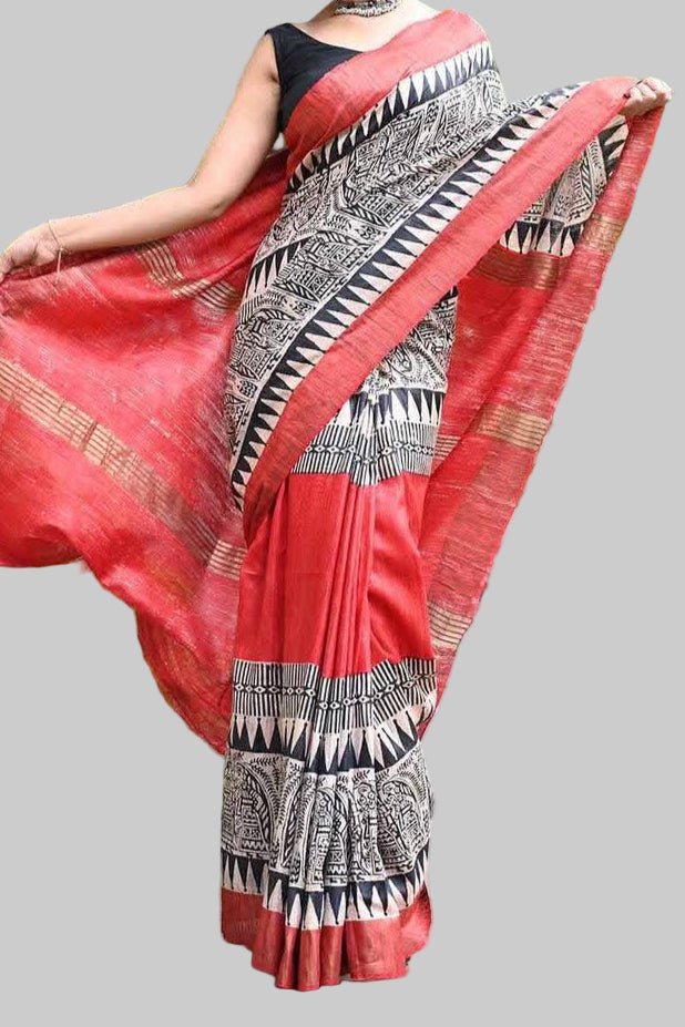 Tussarika Ghicha Tussar Silk Saree