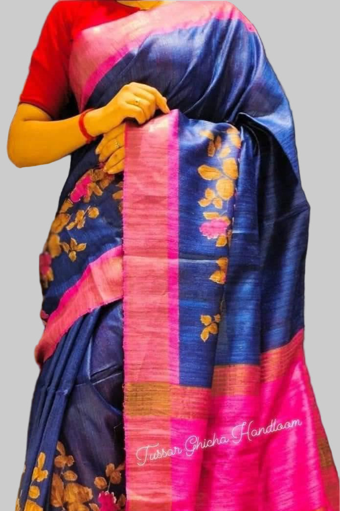 Tussarika Ghicha Tussar Silk Saree