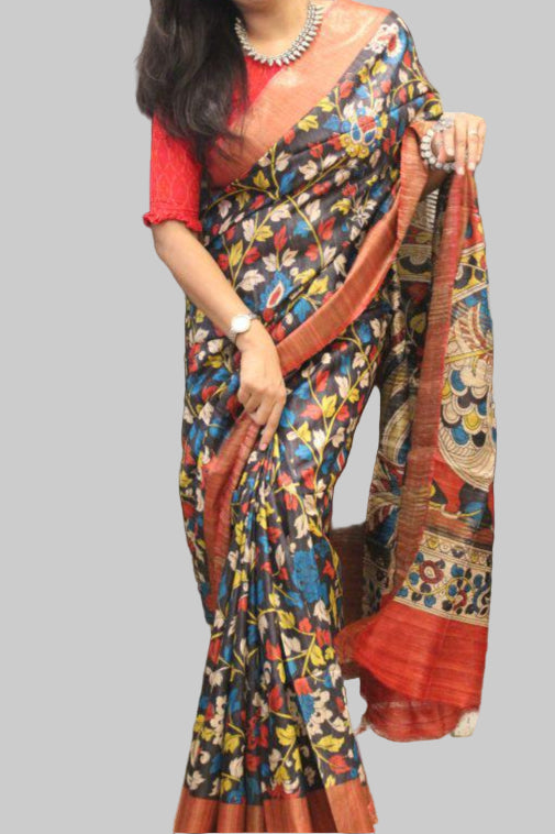 Tussarika Ghicha Tussar Silk Saree