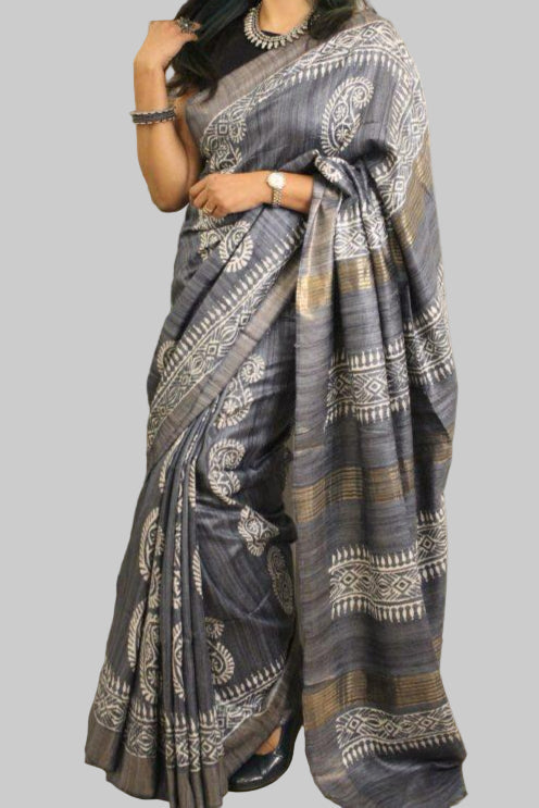 Tussarika Ghicha Tussar Silk Saree