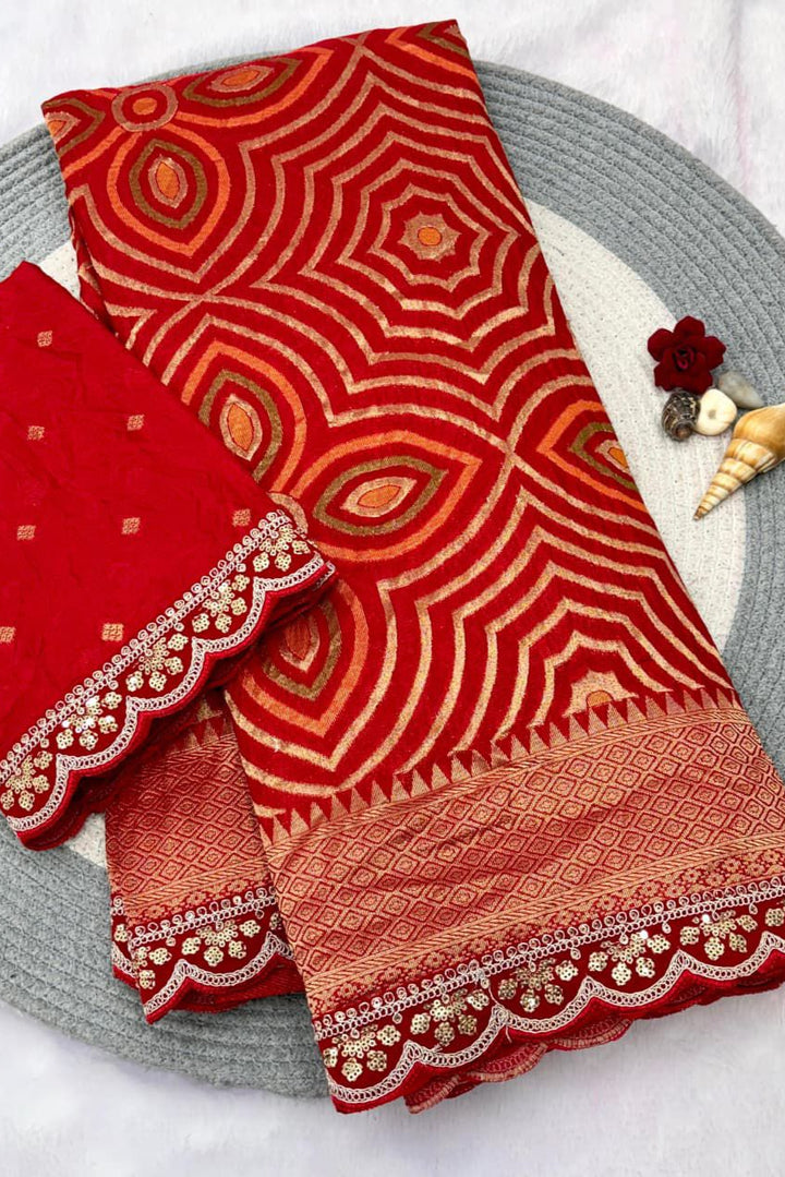 Karwa Chauth Special Crepe Khaddi Silk Saree