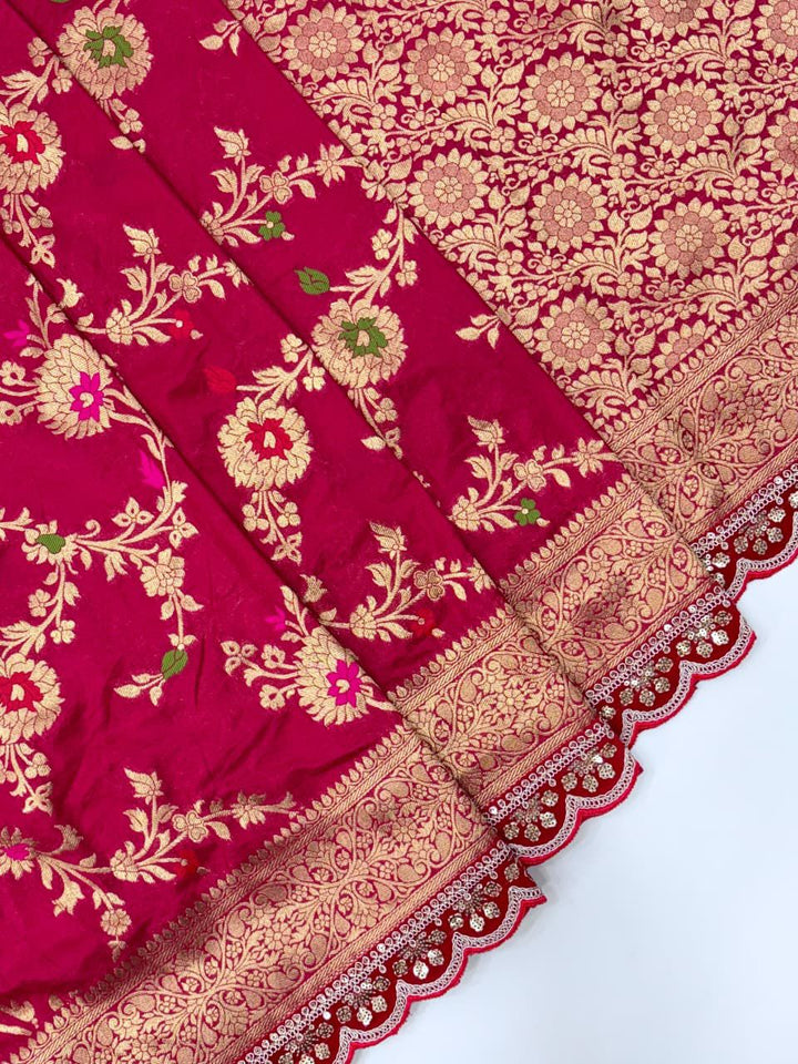 Karwa Chauth Special Crepe Khaddi Silk Saree
