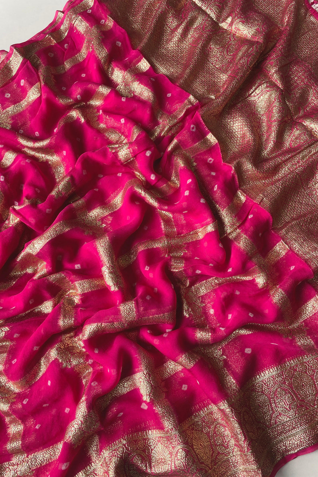 Golden Harmony Georgette Saree