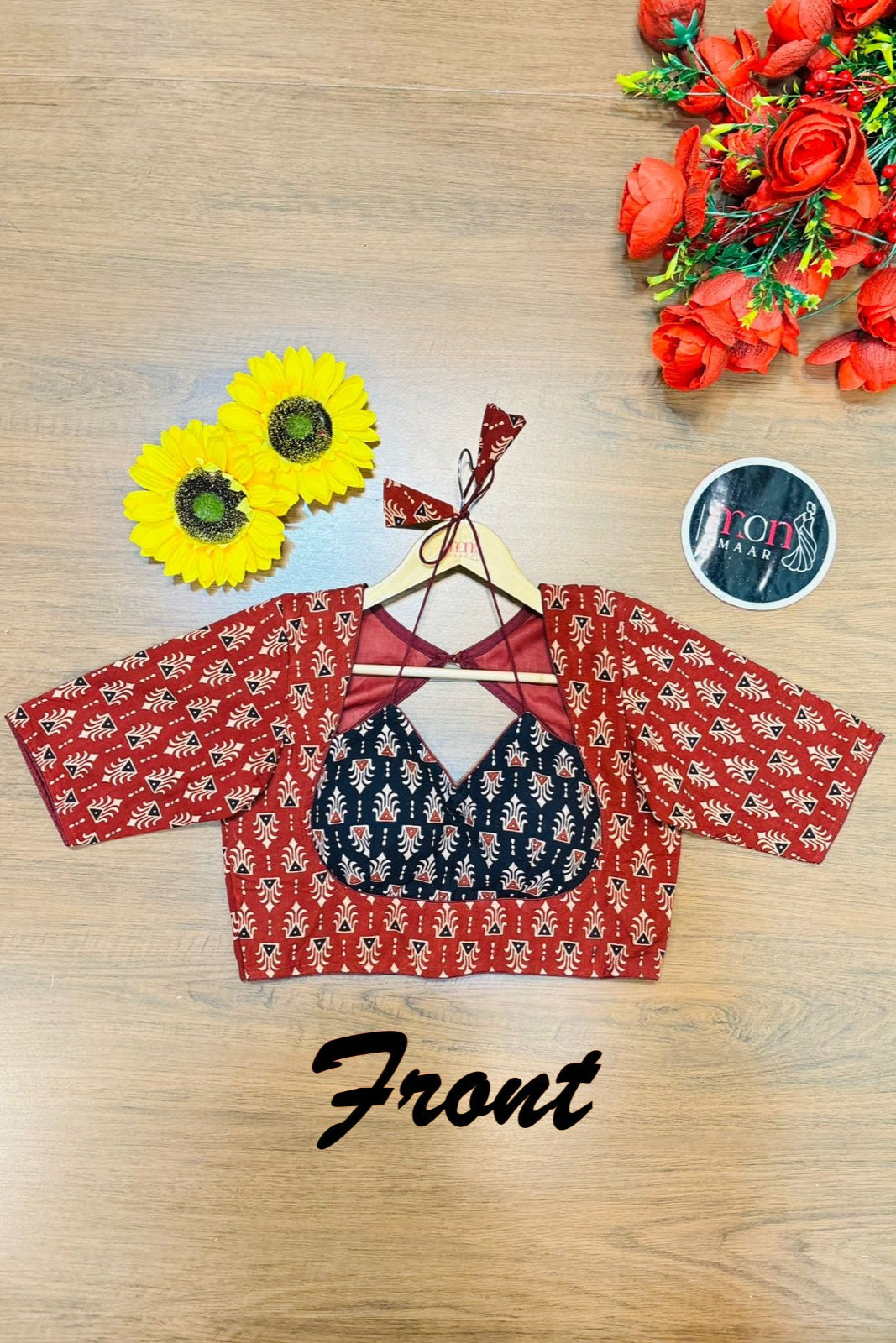 Ajrakh Style Masaba Cotton Blouse