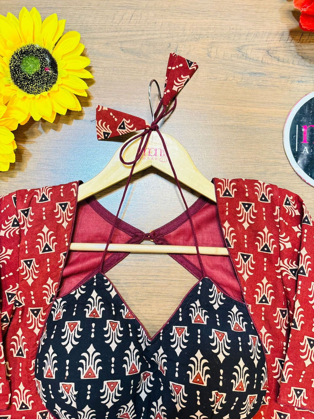 Ajrakh Style Masaba Cotton Blouse