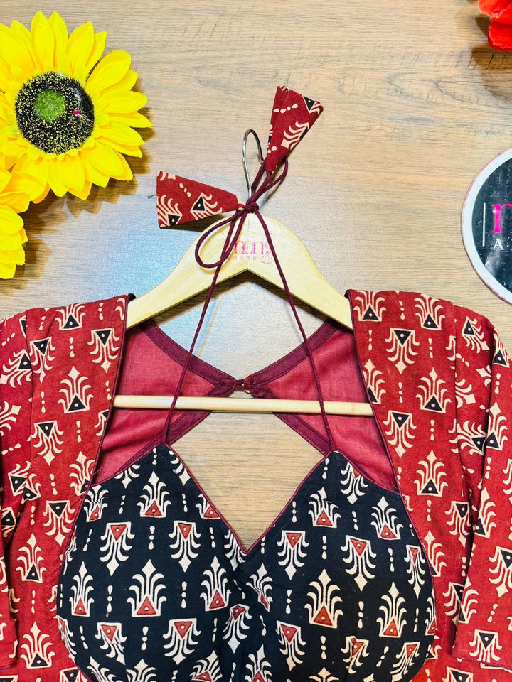 Ajrakh Style Masaba Cotton Blouse