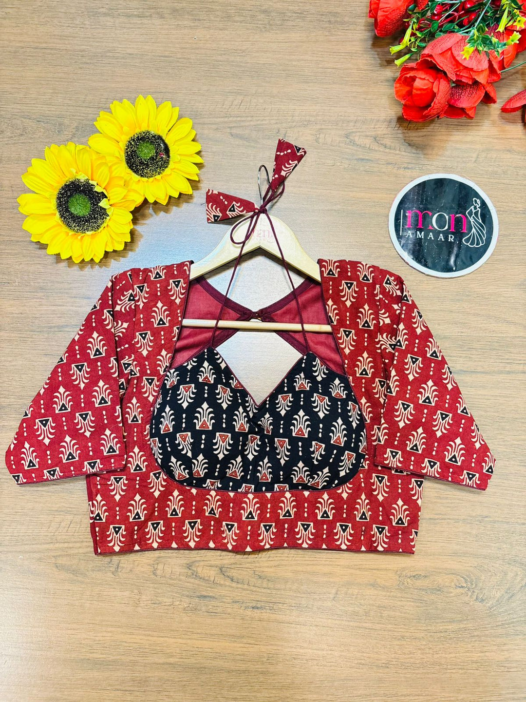 Ajrakh Style Masaba Cotton Blouse