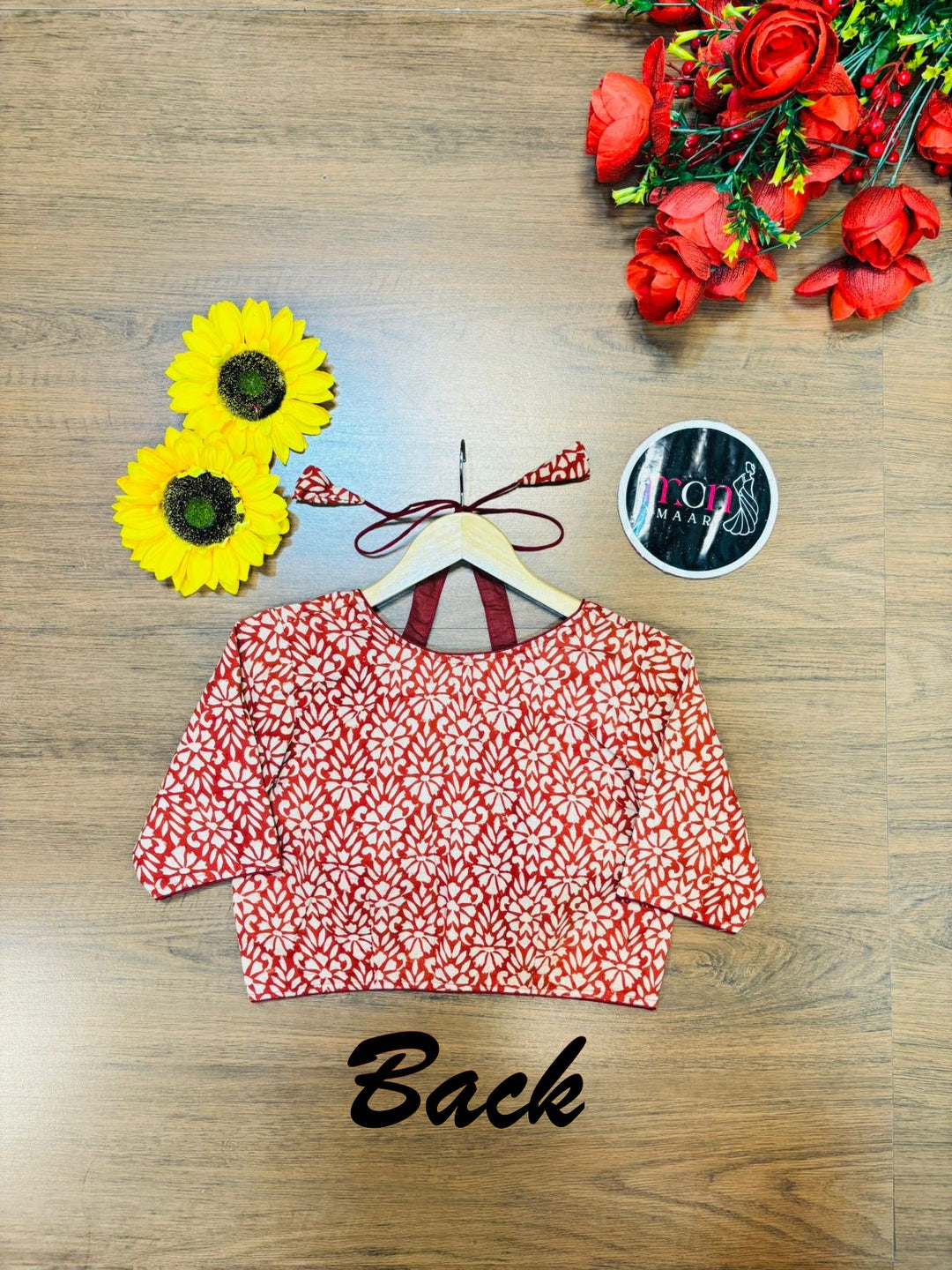 Red shadow Masaba Cotton Blouse