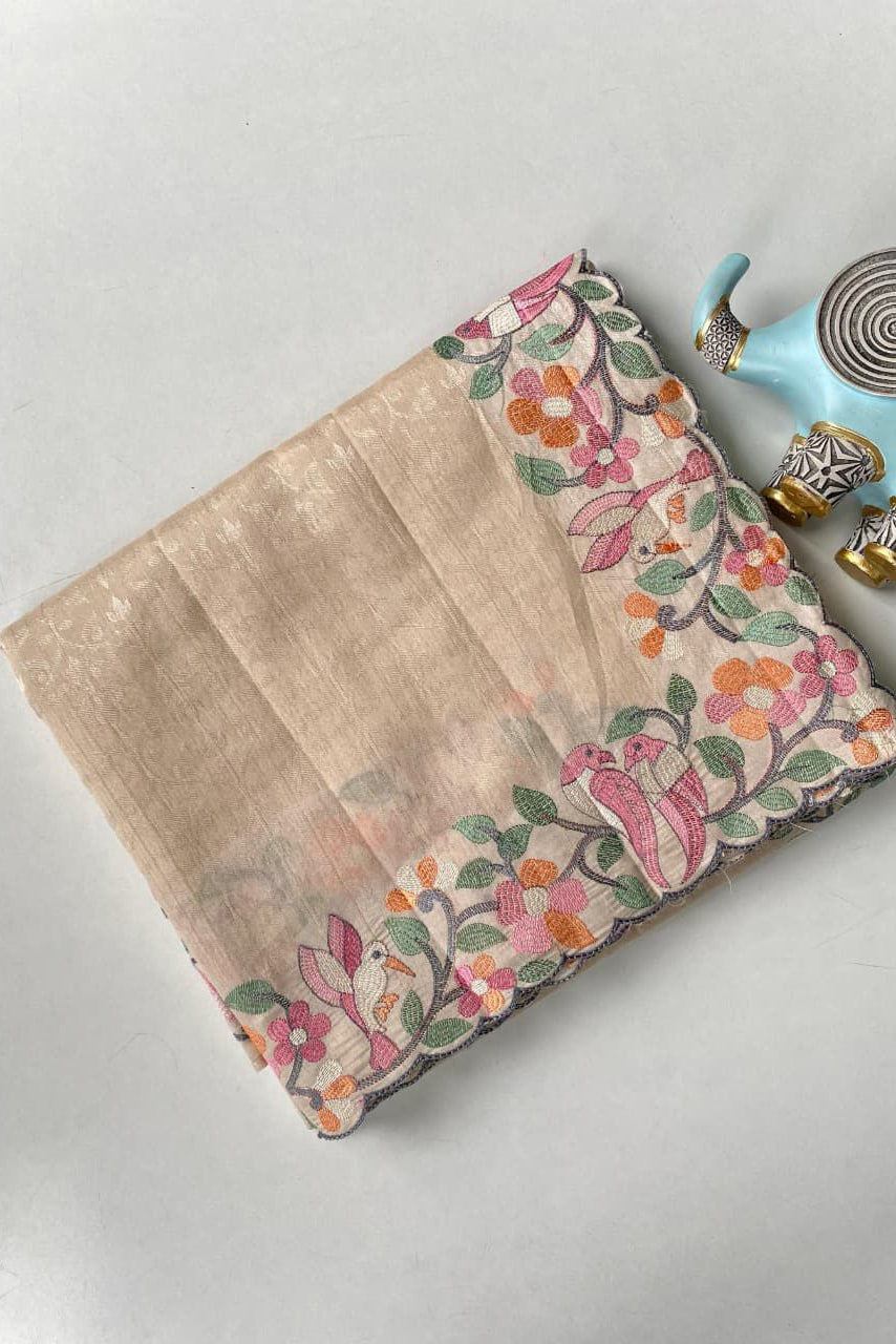 Evening Embrace Tussar Silk Saree