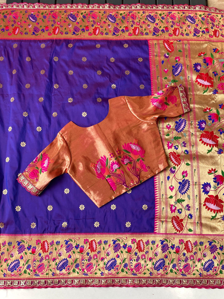 Aurora Whisper Paithani Silk Saree