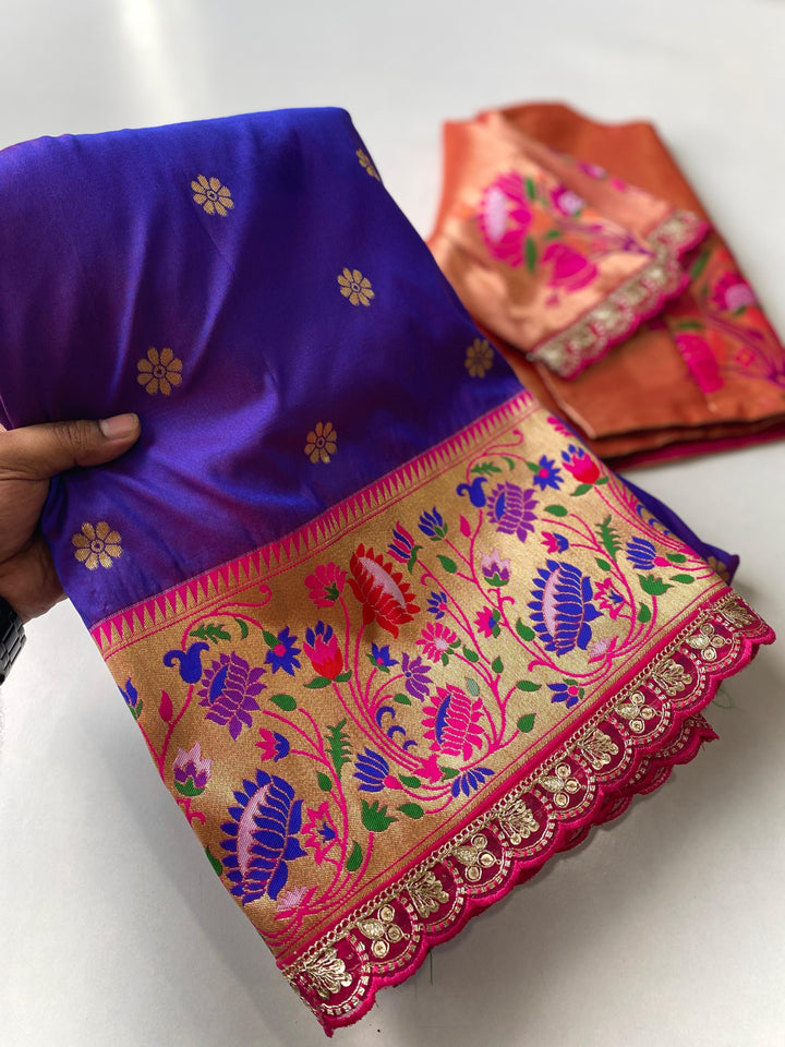 Aurora Whisper Paithani Silk Saree