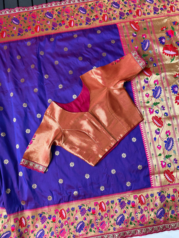 Aurora Whisper Paithani Silk Saree