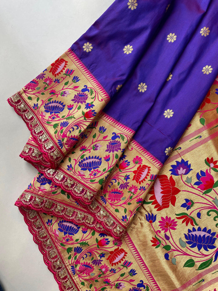 Aurora Whisper Paithani Silk Saree