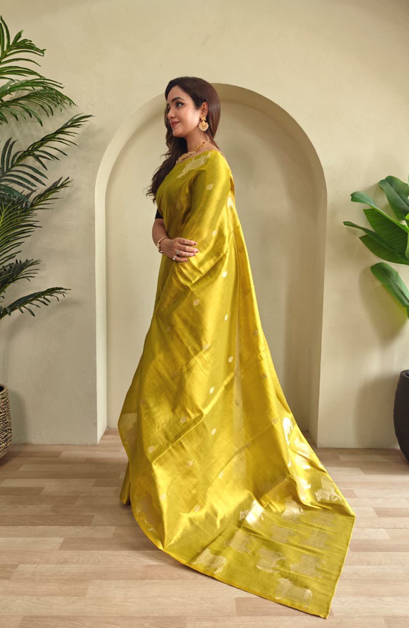 Divine Kamdhenu Tissue Silk Saree