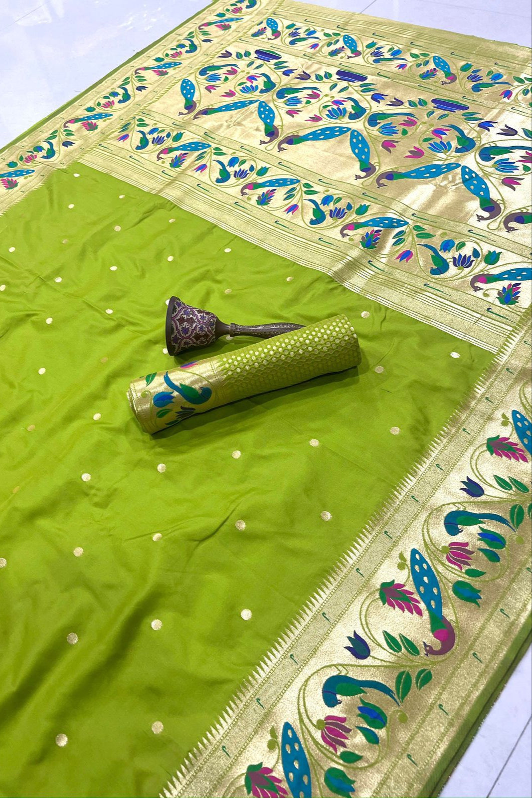 Evening Star Kanchivaram Paithani Silk Saree