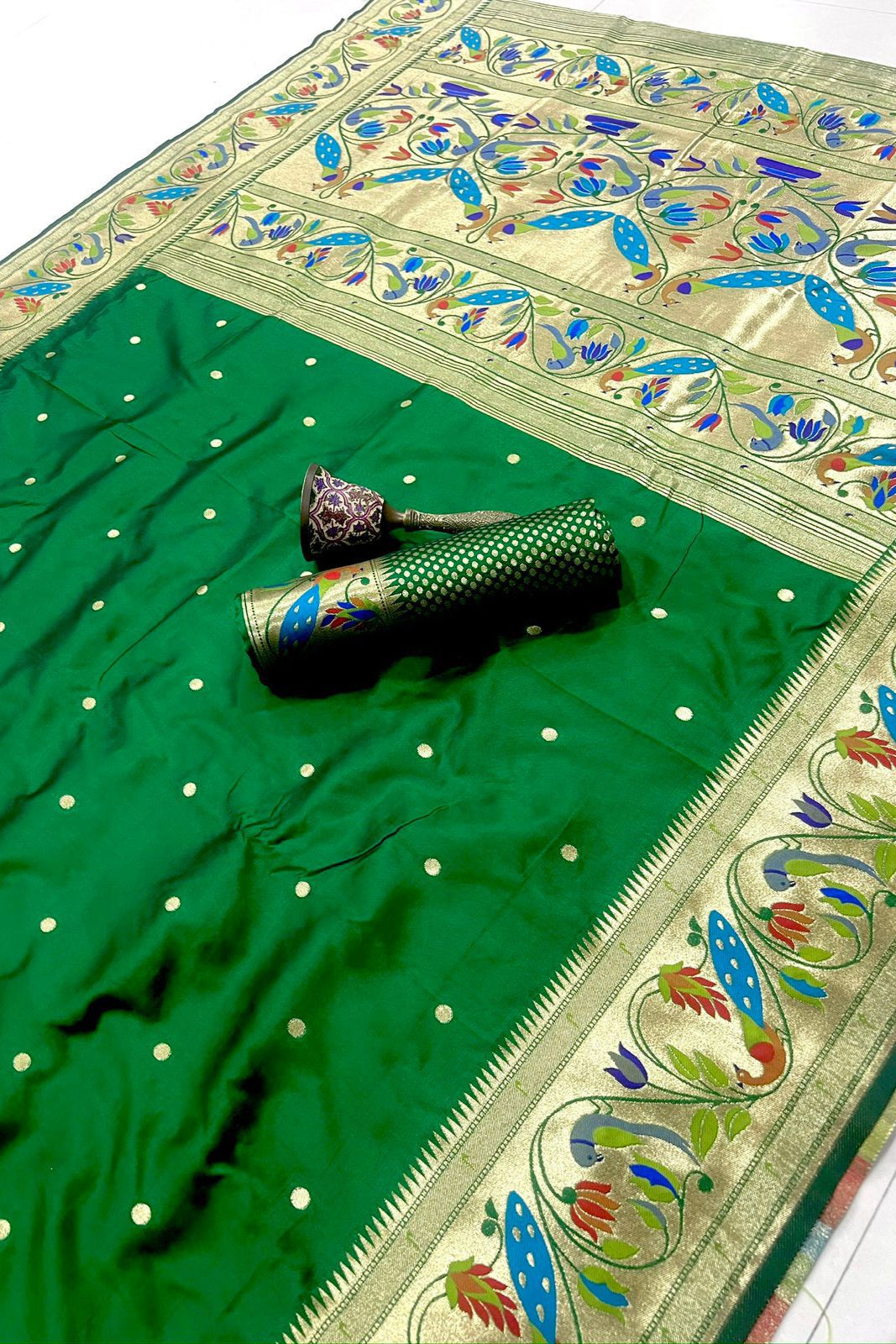 Evening Star Kanchivaram Paithani Silk Saree