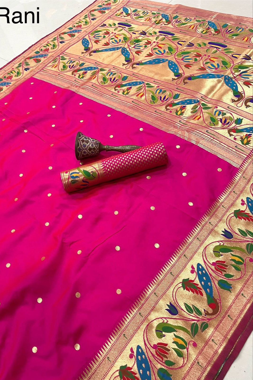 Evening Star Kanchivaram Paithani Silk Saree