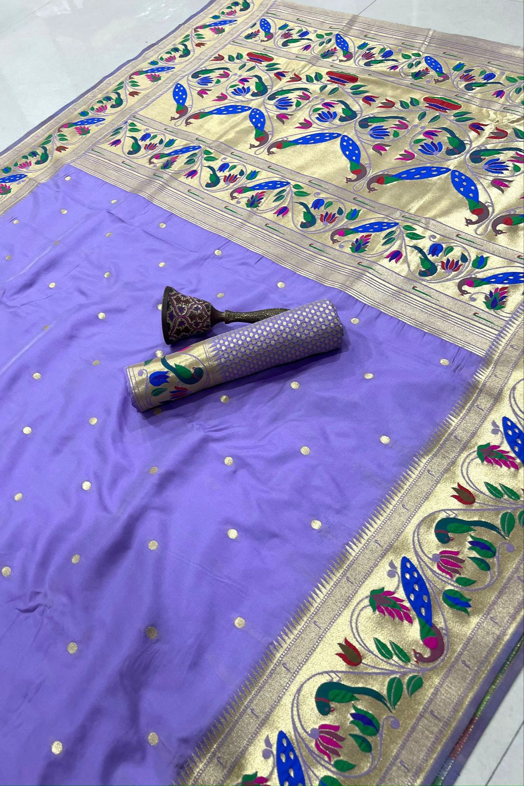 Evening Star Kanchivaram Paithani Silk Saree