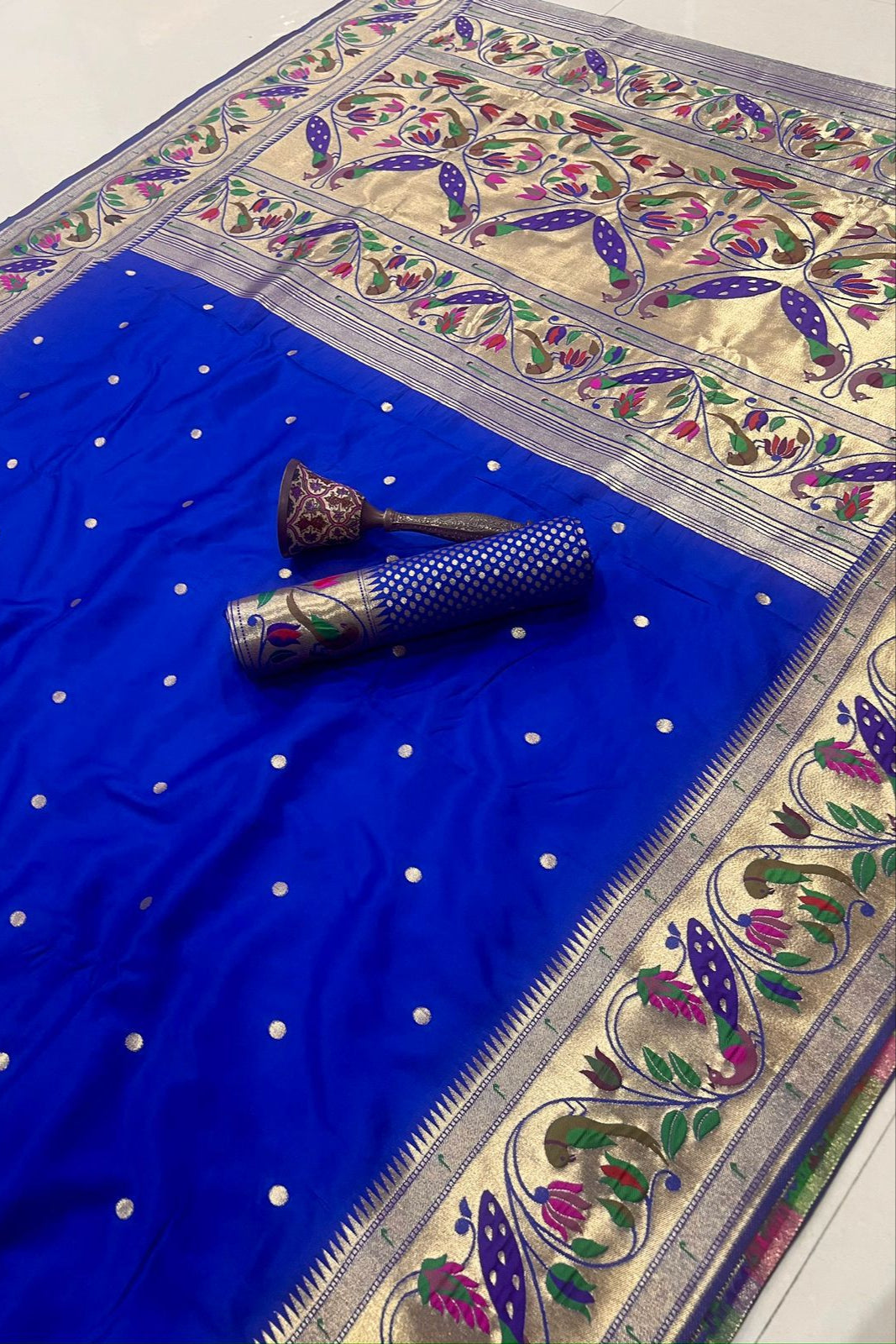 Evening Star Kanchivaram Paithani Silk Saree